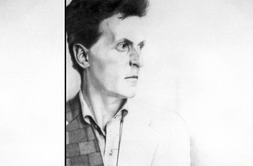 Wittgenstein. Imagen original de Christiaan Tonnis (Ludwig Wittgenstein. Pencil on board. 1985). Ilustración extraída de flickr bajo licencia CC BY-SA 2.0.